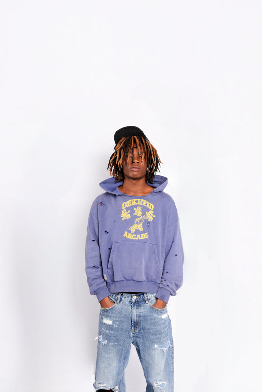 BLUE "ROLLERBLADE" HOODIE