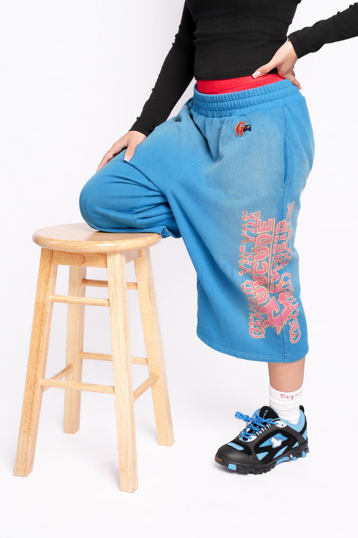 BLUE "ARCADE" SHORTS